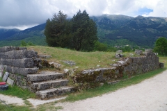 Eastern retaining wall of the stadium.