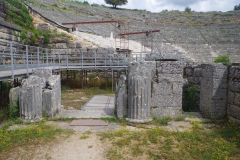 Entrance into the orchestra area of the theater.