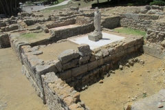 Asklepion with a copy of the Asclepius statue.