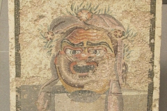 Theater mask mosaic from Domus 1.