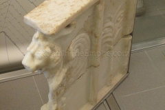 Marble trapezophorus with image of a griffin. Found in Domus 1 and dated to the 1st century CE.