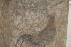 Detail of the altar from Domus 2b showing a rooster.