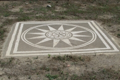 Detail of mosaic in triclinium of Domus 2b.