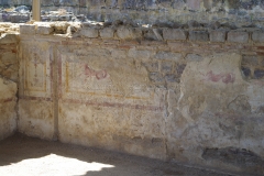 Detail of wall paintings in one of the tabernae.