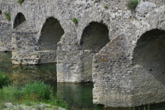 Detail of the piers of the Viviers bridge.