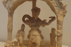 Aedicule  of Diana with two figures dated to the 3rd or 4th century CE. From North Africa. Musée d'Art et d'Histoire.