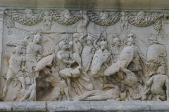 Relief depicting the death of Patroclus on the west side of the Mausoleum of the Julii.