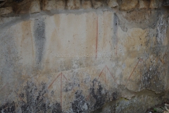 Preserved wall painting in a cubiculum of the House of Antes.