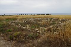 Remains in the western part of the excavations.