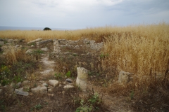 Remains in the western part of the excavations.