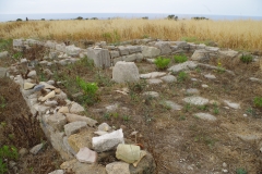 Remains in the western part of the excavations.