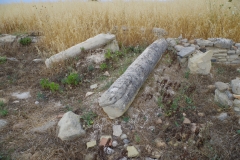 Remains in the western part of the excavations.