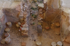 Praefurnium and caldarium of the domus bathing complex.