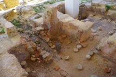 Caldarium and tepidarium of the domus bathing complex.