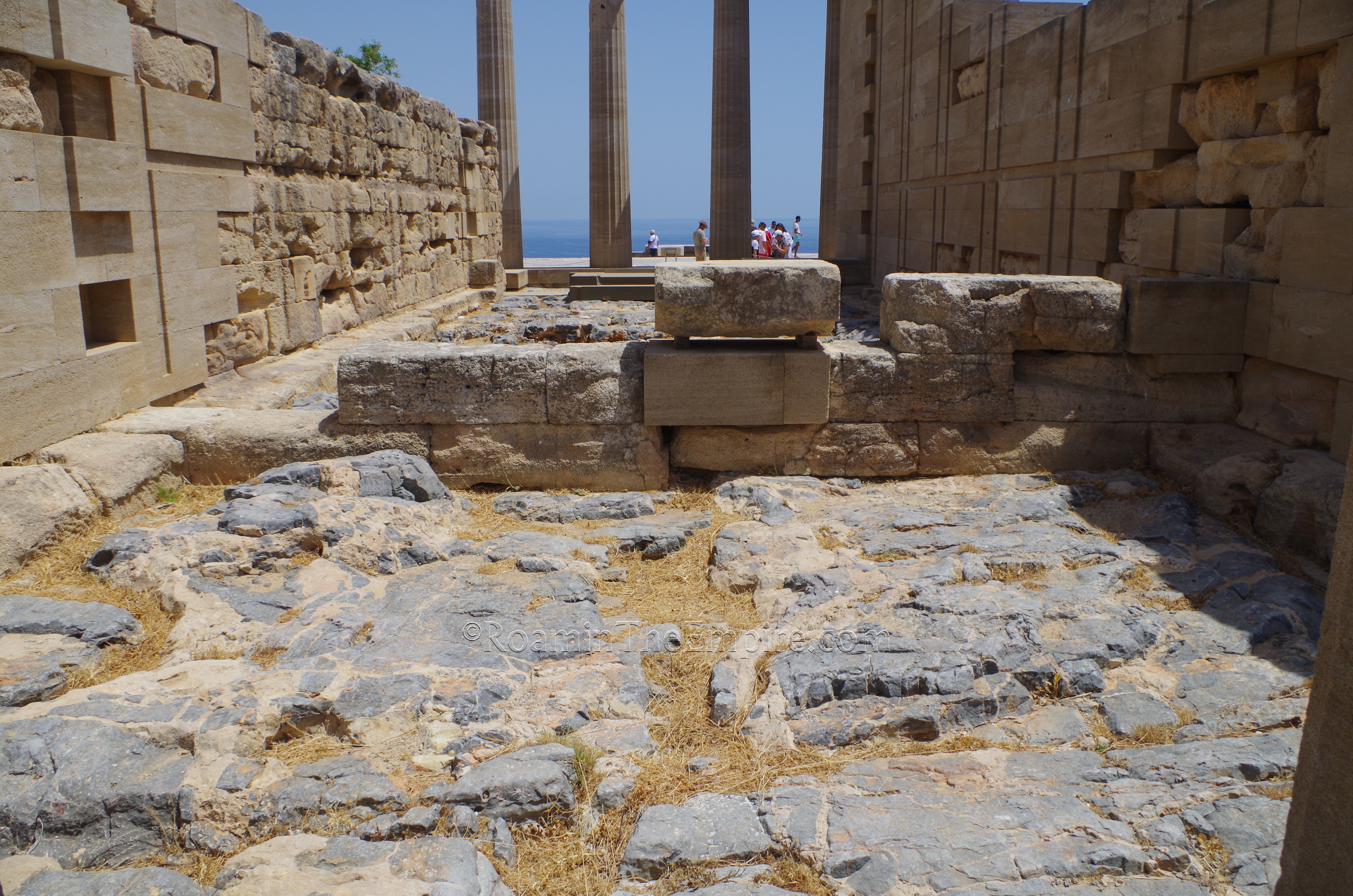 Interior of the Temple of Athena Lindia from the south.