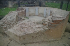 Fourth century baptismal font in the Jardin Archéologique.