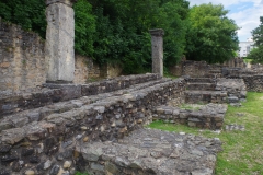 Upper portico and shops of the odeon.