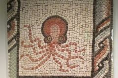 Mosaic of an octopus. Dated to the 2nd-3rd century CE, from Villaquejida, Spain.