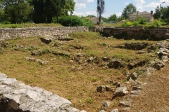 Peristyle of the domus, west of the Museum of Mosaics.