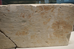 Block with grafitti of a warship from the 6th century BCE. Displayed in the Musee d'Histoire de Marseille.