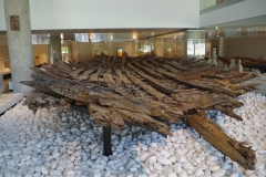 Shipwreck found in the harbor of the Jardin des Vestiges. Displayed in the Musee d'Histoire de Marseille.