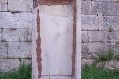 Laconian tile mold from the east end of the north stoa of the agora.