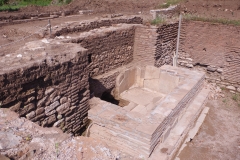 Basin in a room excavated in the south area of the Sanctuary of Isis and Serapis.