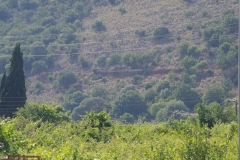 View of the retaining wall from east of Stefani Preveza.