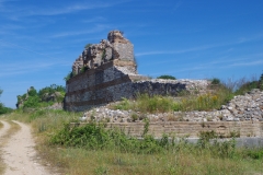 Section of the 5th/6th century walls from the southwest corner heading north.