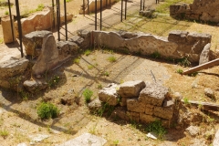 Roman villa at Villa Bonanno, with remains of fresco walls.