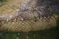 Opus reticulatum from the stadium remains at Alexandrou Ipsilantou.
