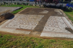 Mosaic in the southwest corner of the odeon area.