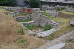 Tabernae and southeastern corner of the forum portico.