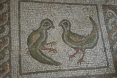 Bird mosaic in the Small Basilica.