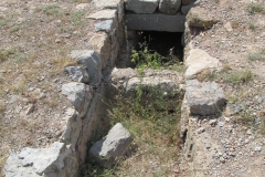 Drainage channel in the forum at the Castillo de Sagunto.