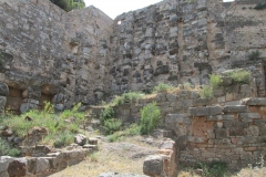 Retaining walls of the forum and basilica at the Castillo de Sagunto.