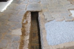 Drainage channel in the cardo maximus at Vía del Pòrtic