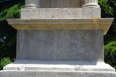 Detail of the inscription on the Mausoleo di Obulacco.