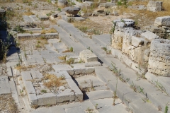 Area of the possible early imperial temple in the west stoa of the agora.