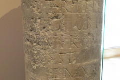 Cippus dedicated to Lucius Terentius Sextius by his freedman, Lucius Terentius Titianus during the consulship of Popilius Pedo Apronianus and Marcus Valerius Bradua Mauricus (191 CE).