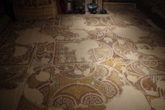 Mosaic from an earlier church in the Saint Sophia Church crypt.