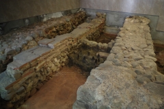 Second century CE Roman house and remains of eschara in the Serdika II metro station.