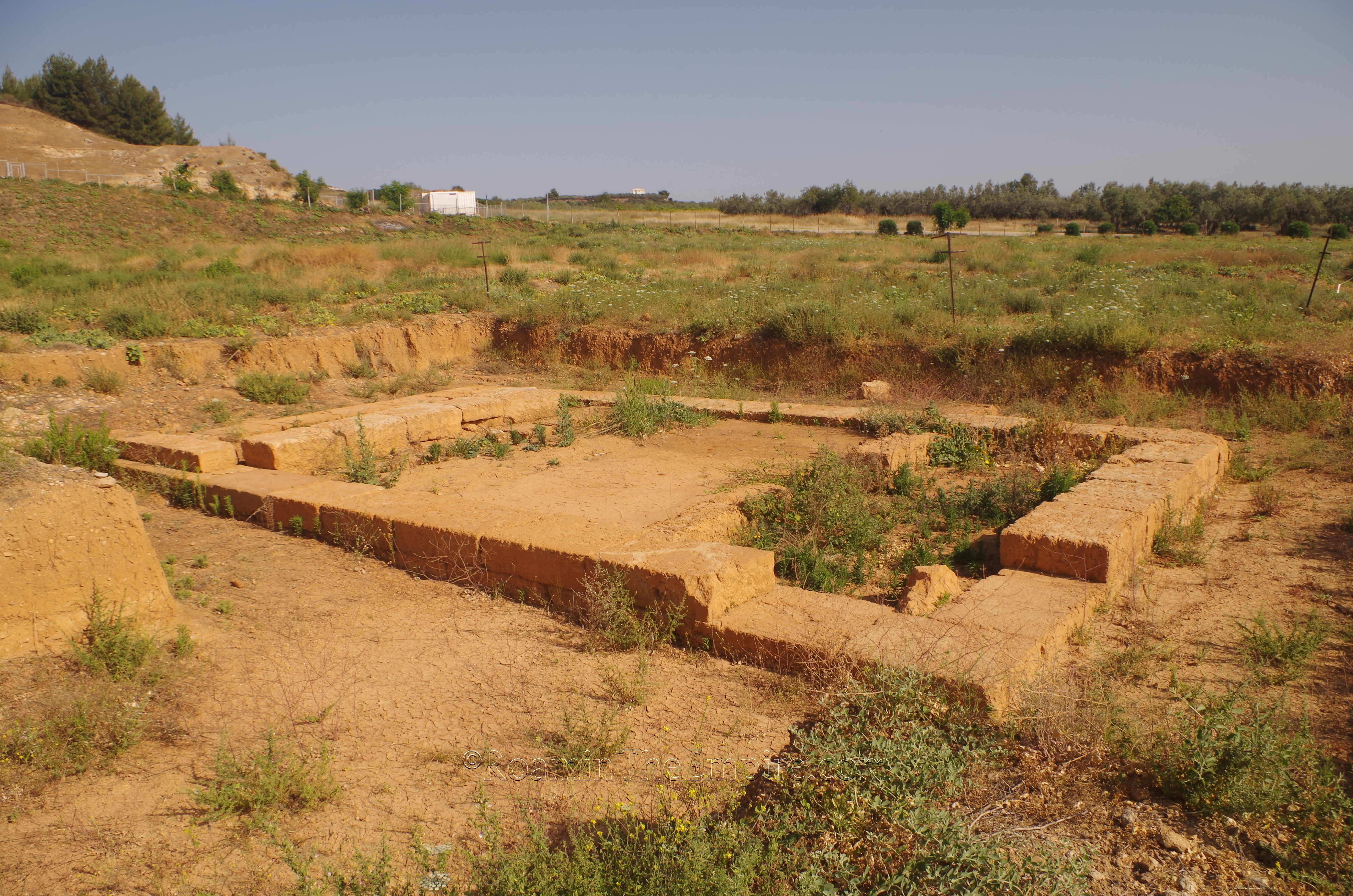 Excavated area just north of the palaestra/gymnasium.