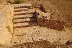 Staircase between the upper and lower terrace of the palaestra/gymnasium.