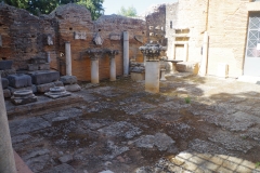 Courtyard of the museum in a room of the Roman baths.