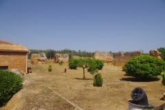 Remains of the Roman baths on the grounds of the museum.