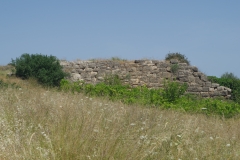 Retaining wall in the eastern area of the stadium.