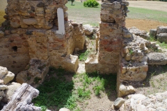 Detail of the caldarium and praefurnium of the Santa Maria baths.