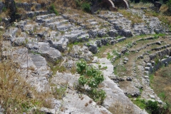 East cavea of the amphitheater.