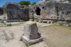 Remains of one of the pillars of the portico terrace.